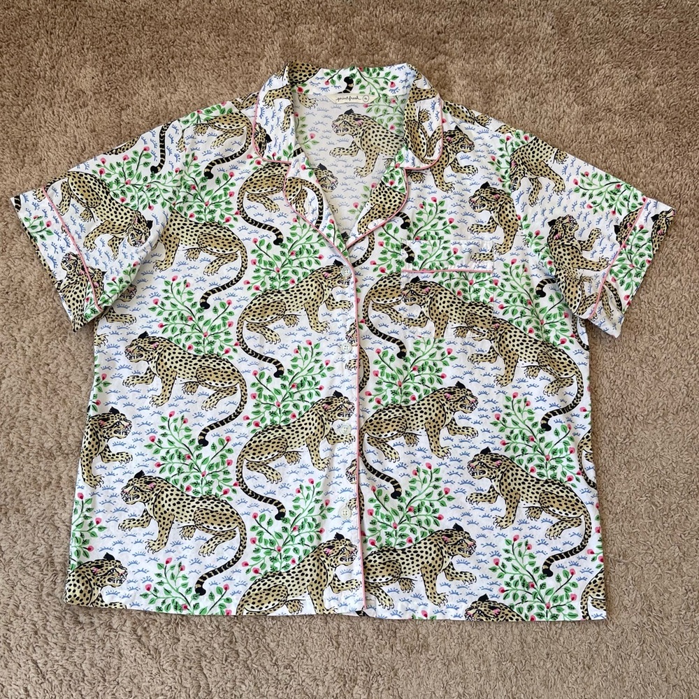 Printfresh Bagheera Short-Sleeve Button Front Cot… - image 2